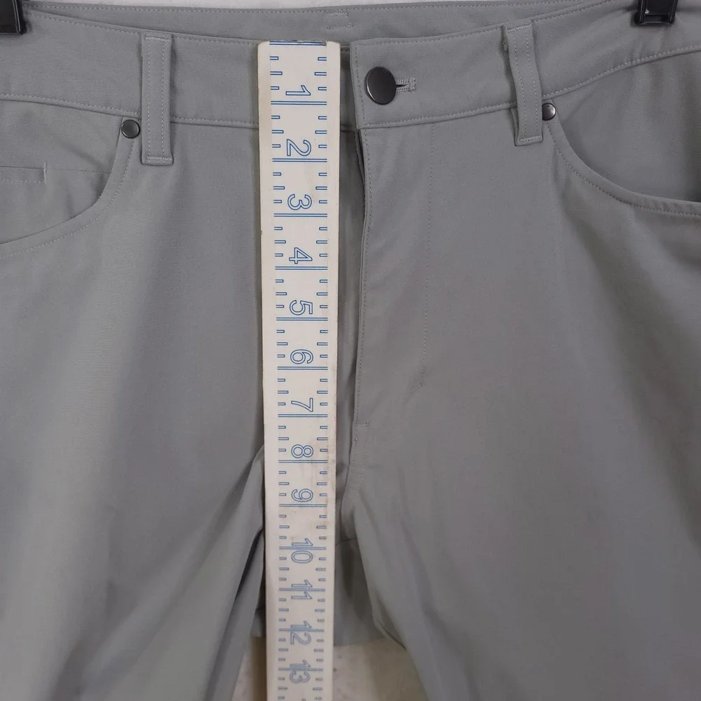 Lululemon ABC Pant Slim Mens 36x28 Grey Warpstreme Technical Golf Commuter